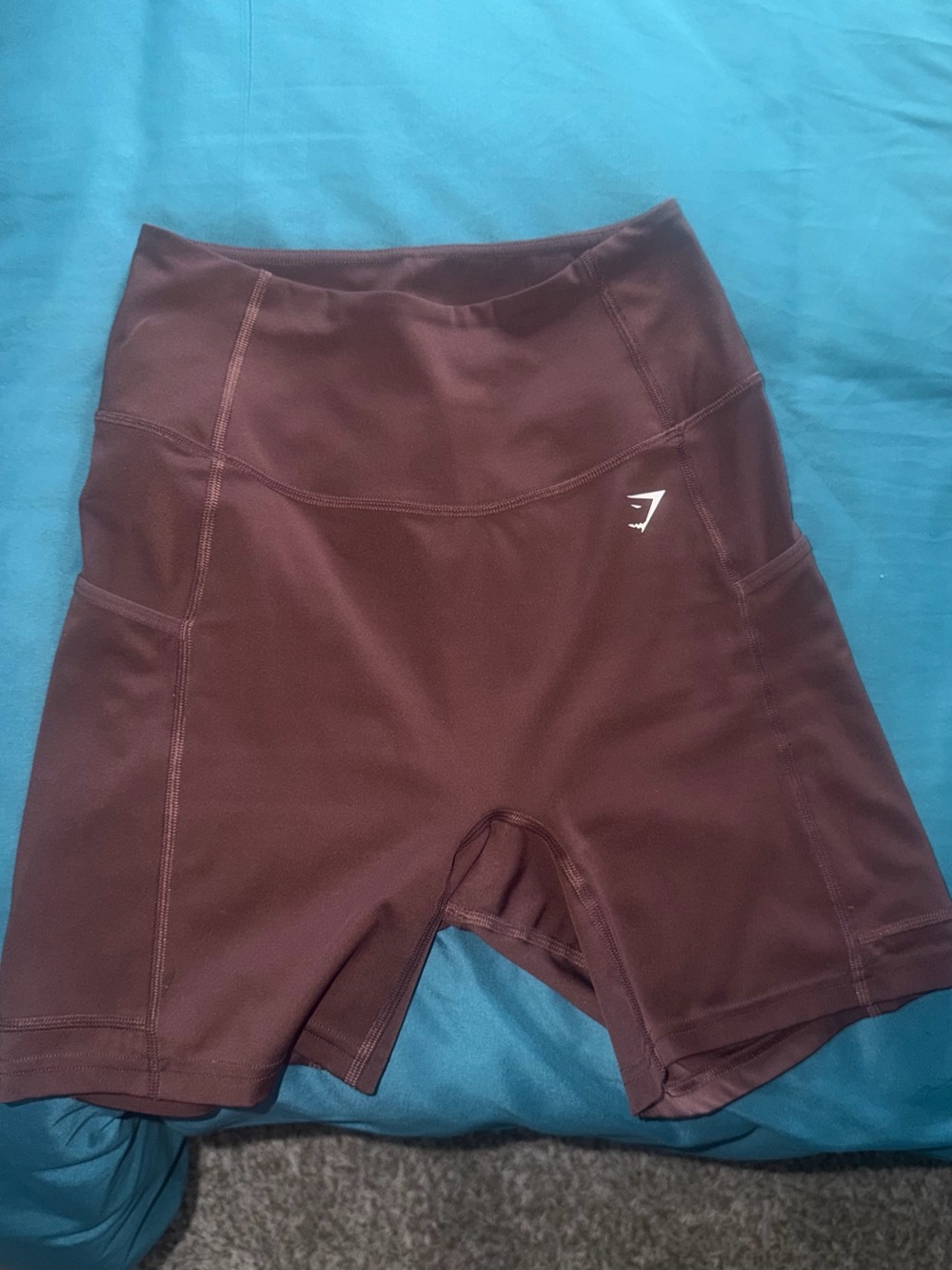Gymshark Women's High-Waist Bike Shorts - Burgundy